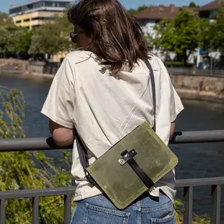 Hip bag made of leather