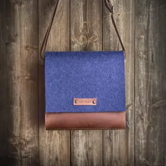 Umhängetasche Schultertasche Filz & Leder Umhängetasche Schultertasche Filz & Leder
