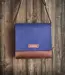 Compact Crossbody bag of wool felt and genuine leather – EMIL