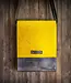Portrait format satchel bag made of felt & leather