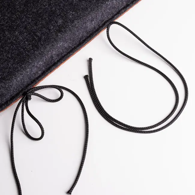 Tie-on felt bench cushion, custom-made