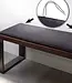 Tie-on felt bench cushion, custom-made