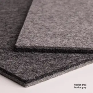 Felt cut to size, 5 mm, 100% virgin wool, two-tone, rectangle/square