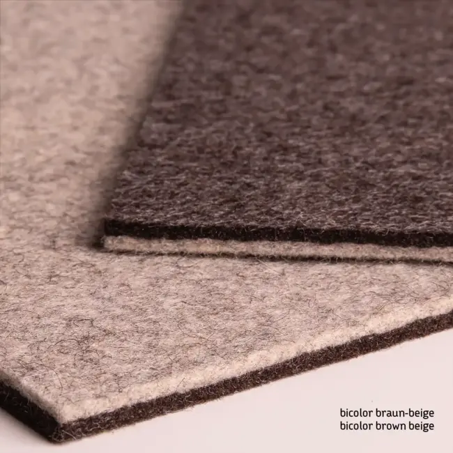 Felt cut to size, two-tone