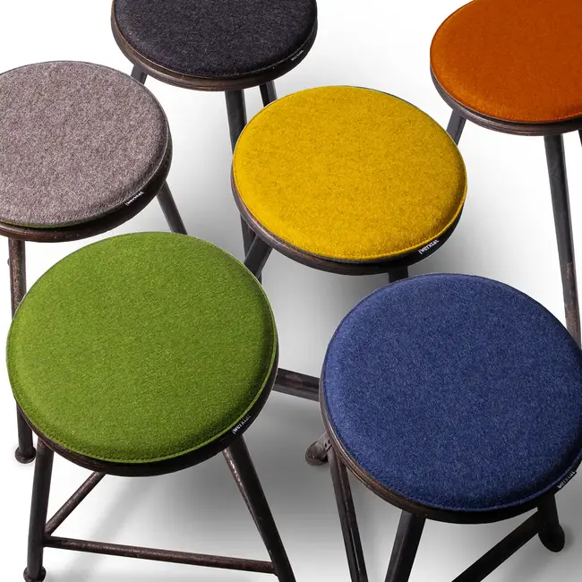 round seat cushion in felt