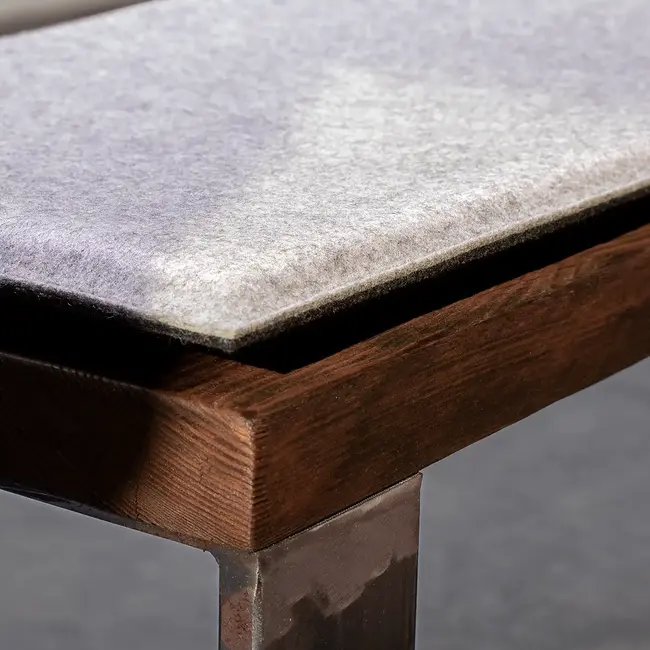 Bench cushion, custom-made, felt