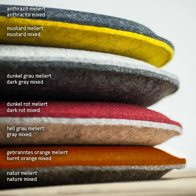 round seat cushion in felt