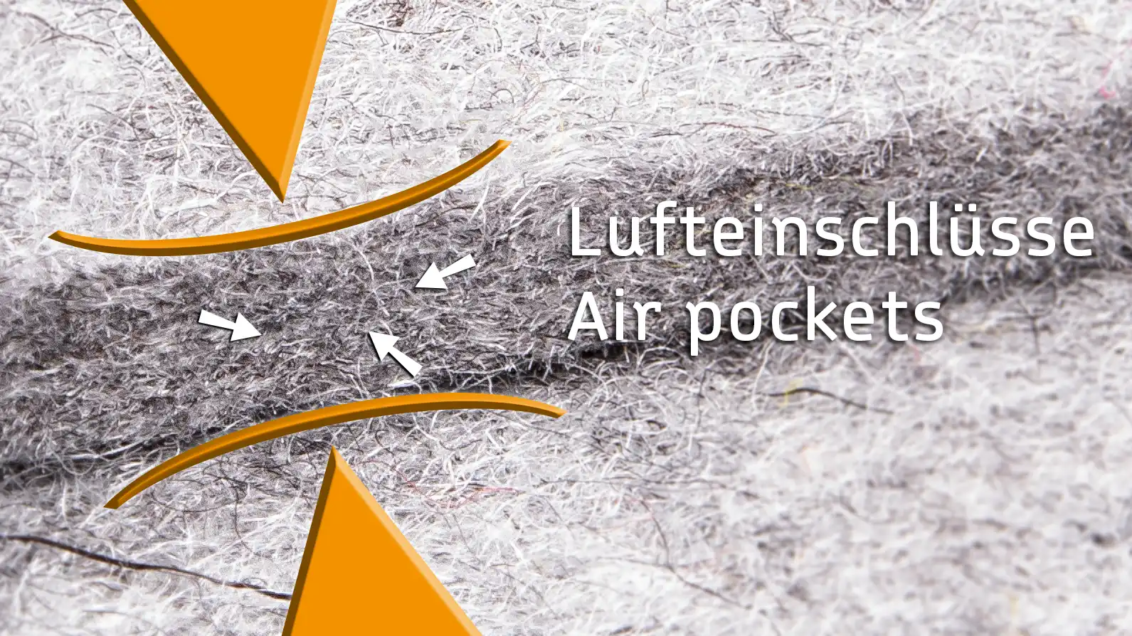 Lufteinschlüsse im Filz