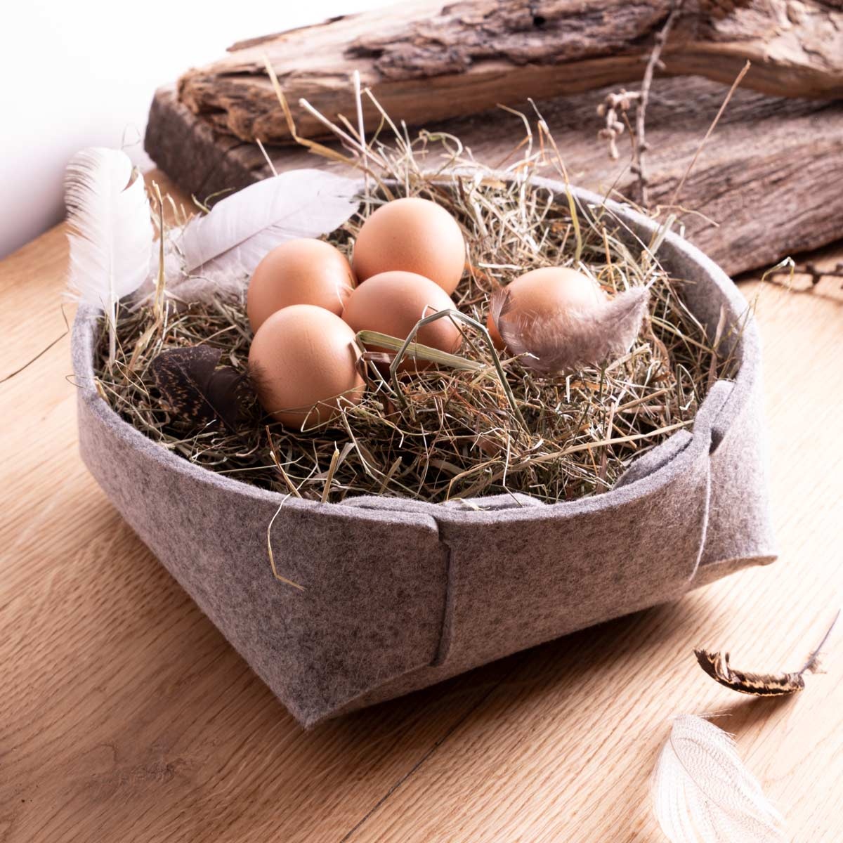 Osterkorb aus Filz – Ideen für Osterdeko & Osternest