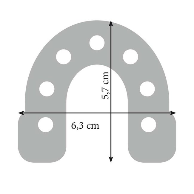 horseshoe key fob of felt
