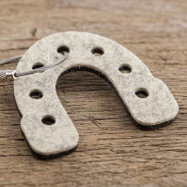 felt keychain horseshoe as a lucky charm