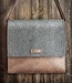 Large messenger bag of wool felt & genuine leather, Crossbody – KARL