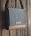 Compact Crossbody bag of wool felt and genuine leather – EMIL