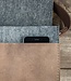 Compact Crossbody bag of wool felt and genuine leather – EMIL