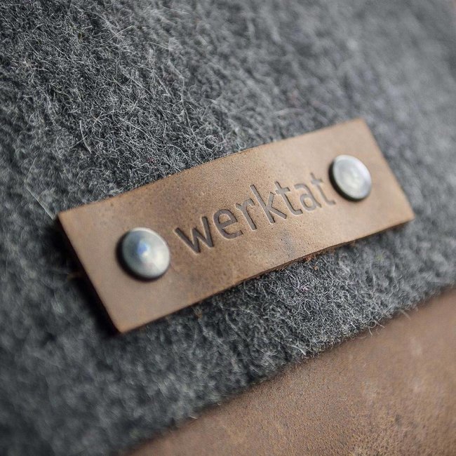 Messenger Bag groß aus Wollfilz & Echtleder, Umhängetasche – KARL