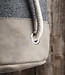 drawstring backpack leather & felt