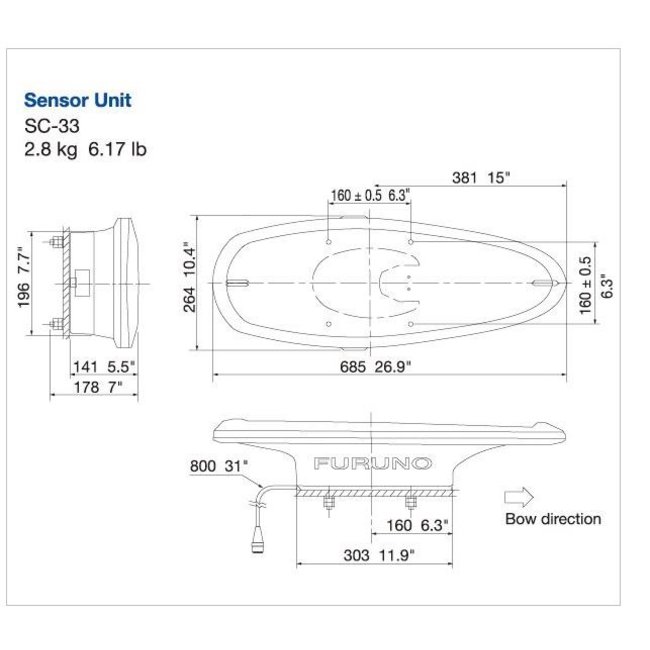 FURUNO SC-33 Satellitenkompass  (GPS Kompass)