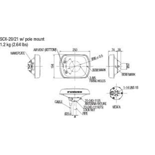 FURUNO SCX-20 Multi-GNSS Satellite COMPASS™NMEA 2000