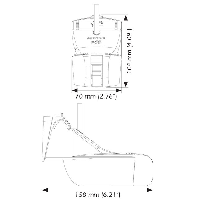AIRMAR Triducer P66 DST Rear Mount