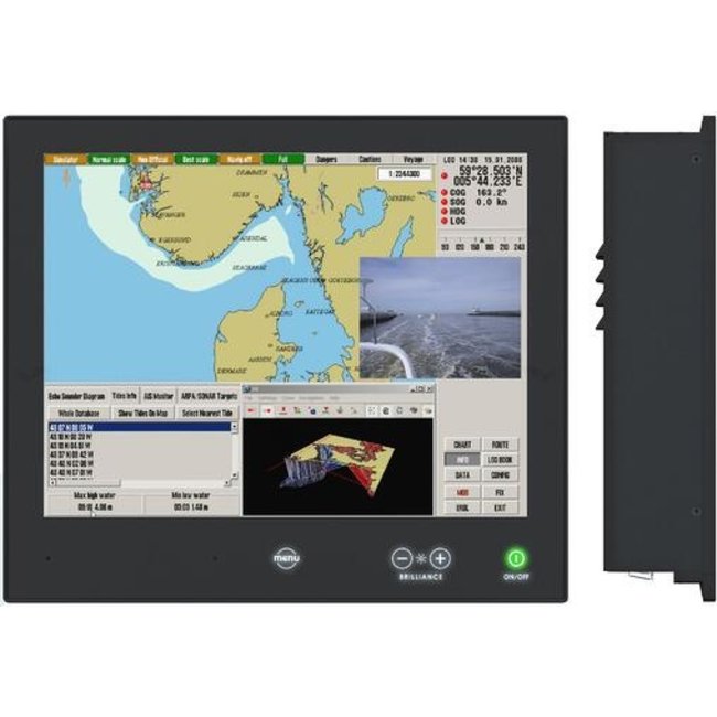 HATTELAND HD 19T22 MMD-MA1FOGP 19" Multi-Touch Marine Monitor for Advanced Bridge Systems