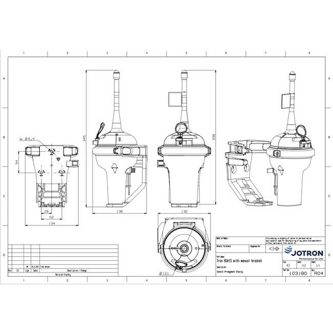 JOTRON Tron 60AIS EPIRB with manual bracket