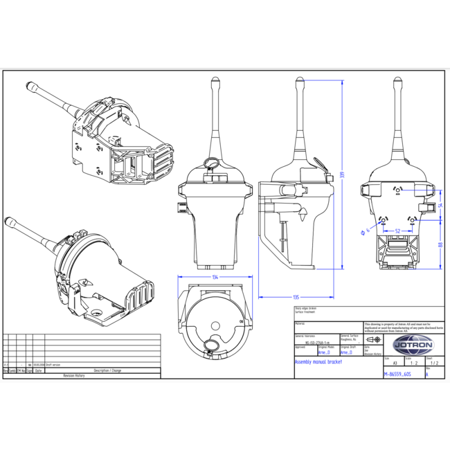 JOTRON Tron 60GPS EPRRB with manual bracket