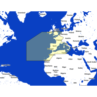 TIMEZERO West European Coasts and West Med. Chart