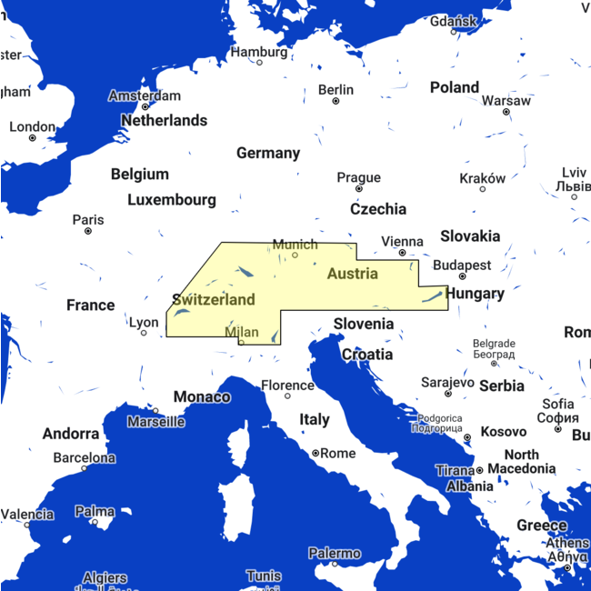 TIMEZERO  Central European Lakes Chart
