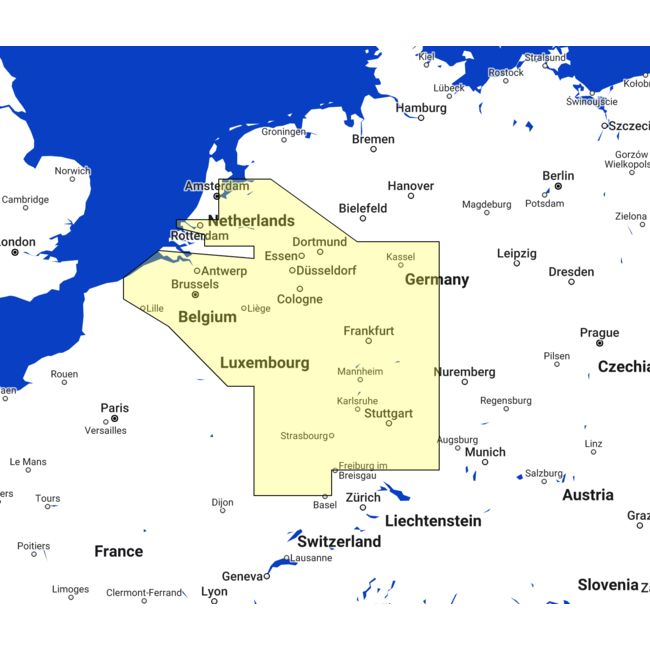 TIMEZERO  Belgium Inland and Rhine River Chart