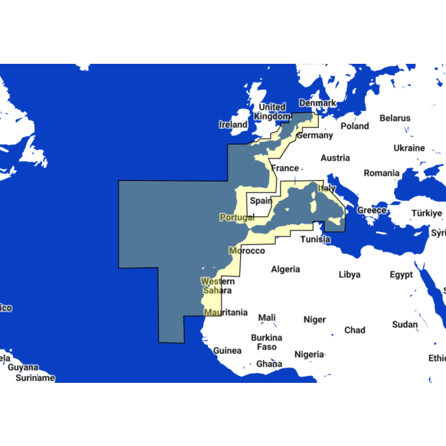 TIMEZERO  West Europe Kaart