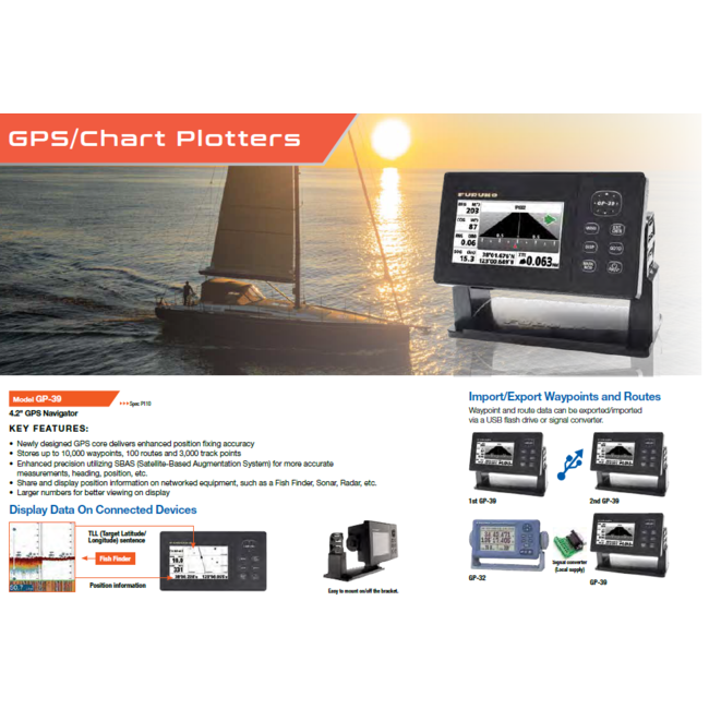 FURUNO GP-39 GPS-Navigator mit 4,2"Anzeige Einheit SBAS /WAAS/EGNOS/MSAS