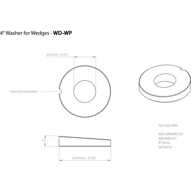 SCANSTRUT WD-WP Unterlegscheiben für Ihren Wedge