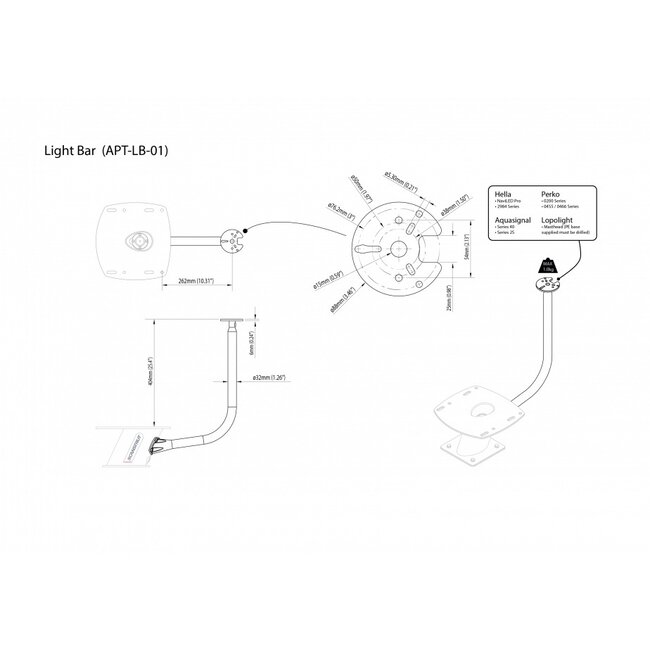 SCANSTRUT APT-LB-01 Central light bar