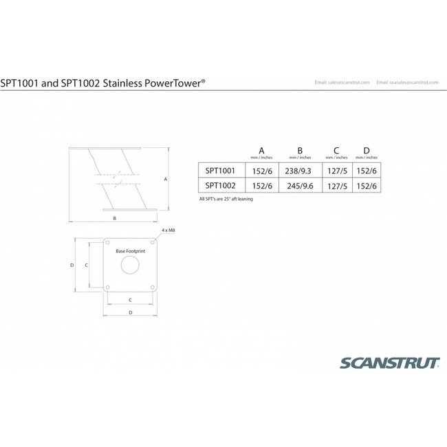 SCANSTRUT SPT1002 Stainless PowerTower