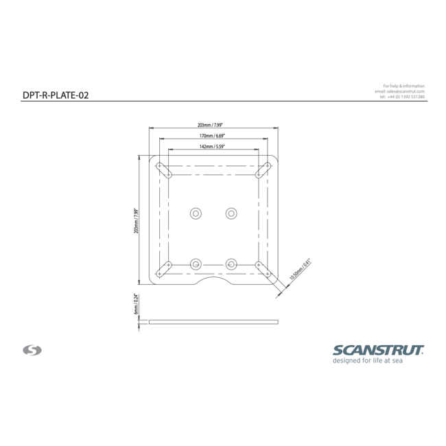 SCANSTRUT Radome plate 2 for Modular Dual PowerTower
