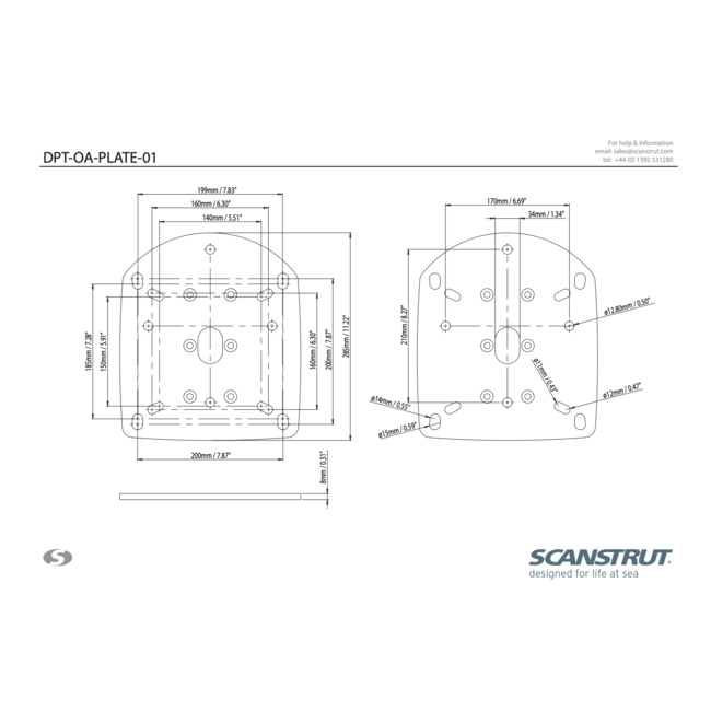 SCANSTRUT DPT-OA-PLATE-01 Open array plate 1 for modular Dual PowerTower