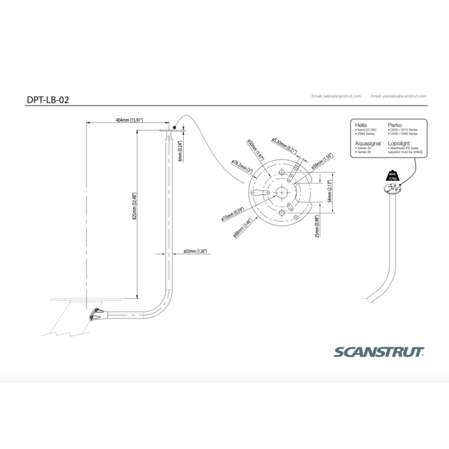 SCANSTRUT DPT-LB-02 Central Lightbar 2 for modular Dual PowerTower