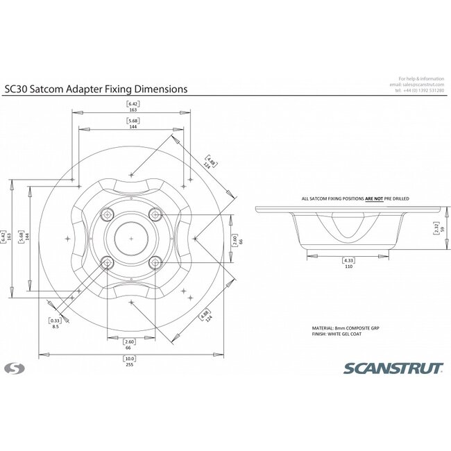 SCANSTRUT SC30 Satcom Antenna Mount