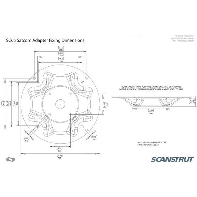 SCANSTRUT SC65 Satcom Antenna Mount