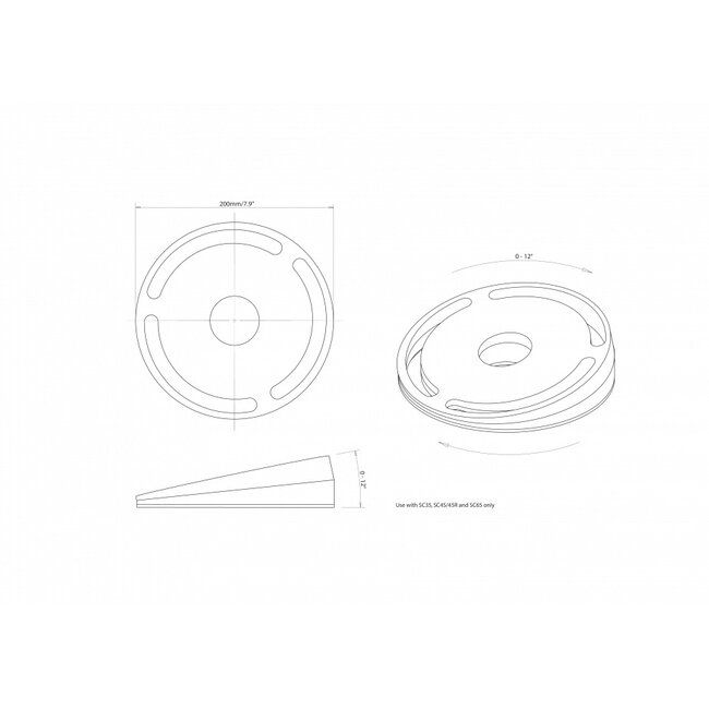 SCANSTRUT SC50 Adjustable Base Wedge for Satcom Antenna Mount