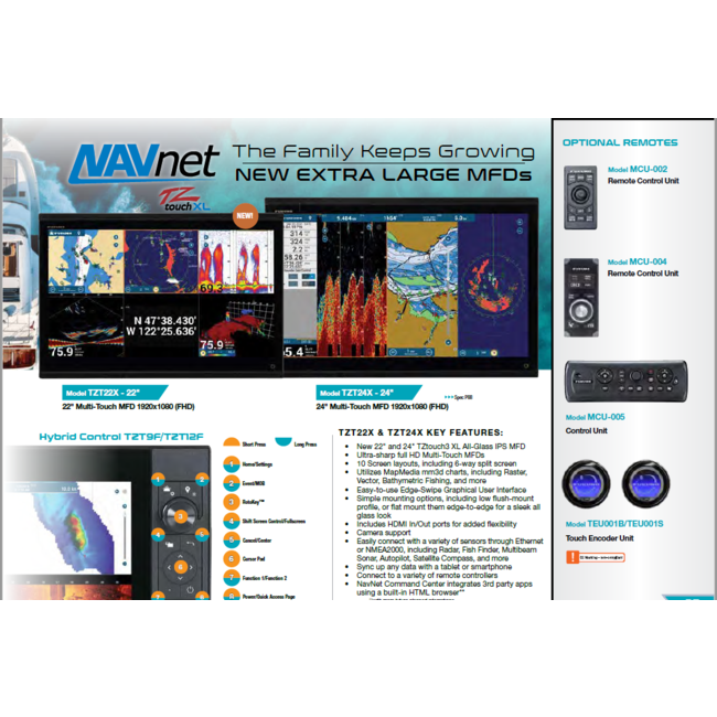 FURUNO NavNet TZT22X  22” Multifunctioneel-aanraakscherm XL