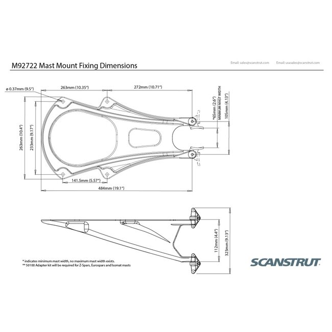 SCANSTRUT M92722 Mast Mount
