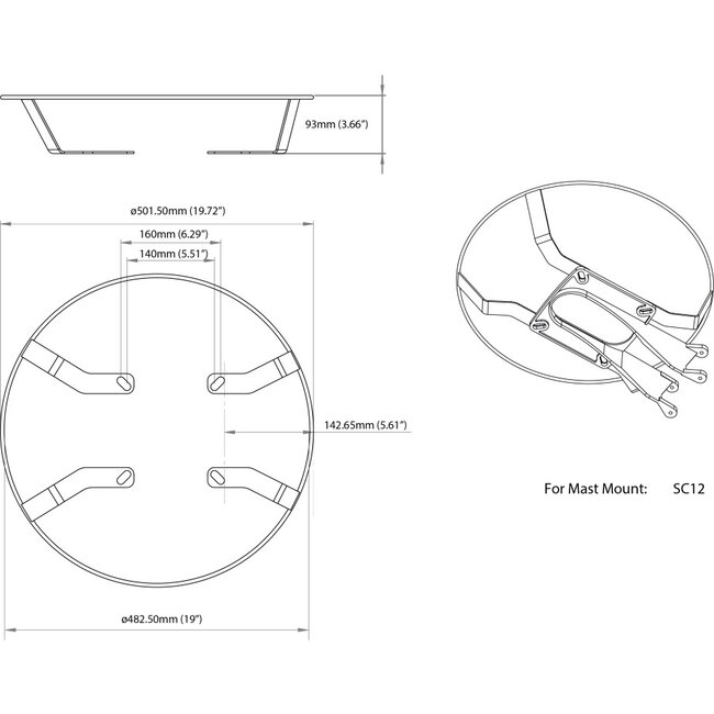 SCANSTRUT SC25 Radar Guard - medium