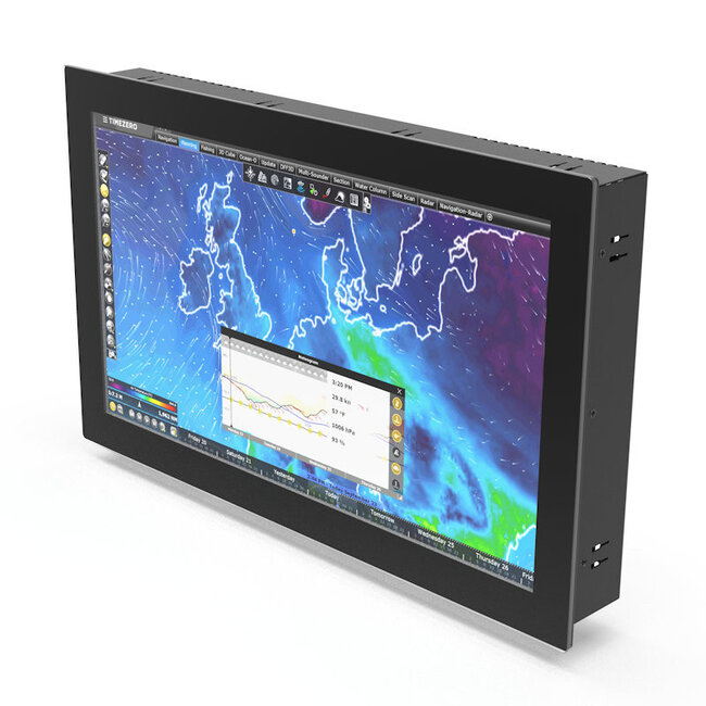 NOTTROT N-line N185KG 18,5" full glass panel mount with multi touchscreen, 9-36V, dimming, optical bonding and anti glare glass