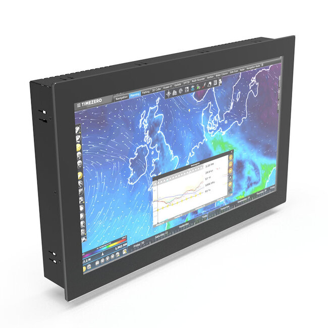 NOTTROT N-line N185KG 18,5" full glass panel mount with high bright, multi touchscreen, 9-36V, dimming, optical bonding and anti glare glass