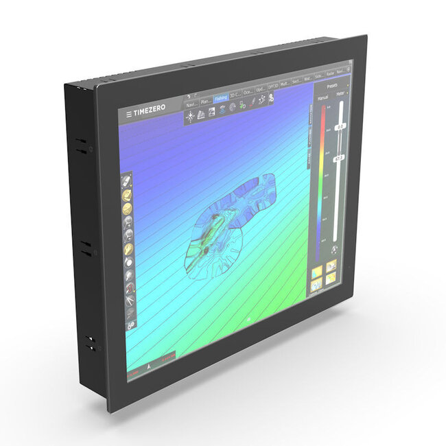 NOTTROT Monitoren voor de maritieme sector N-line N190KG 19" full glass panel mount with high bright, multi touchscreen, 9-36V, dimming, optical bonding and anti glare glass
