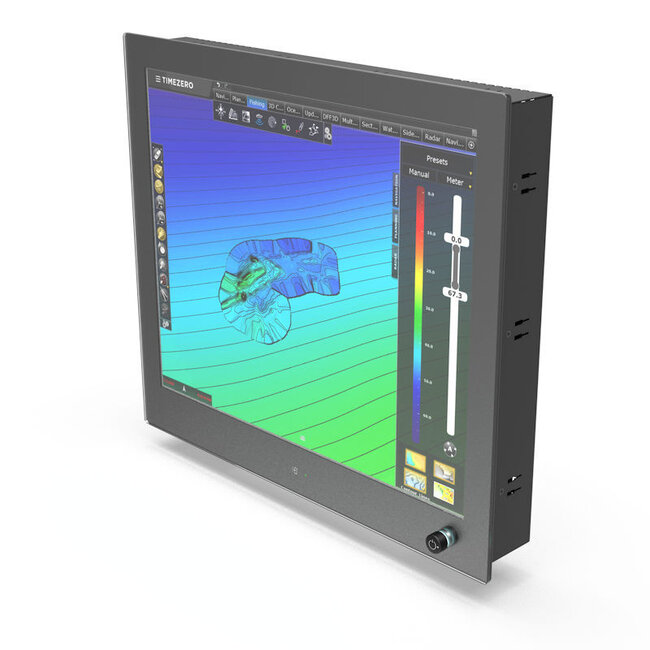 NOTTROT N-line N190KGE 19" Vollglas-Panelhalterung mit Multi-Touchscreen, 9-36 V, Dimmfunktion, optischer Bindung und Antireflexglas – DNV-zertifiziert