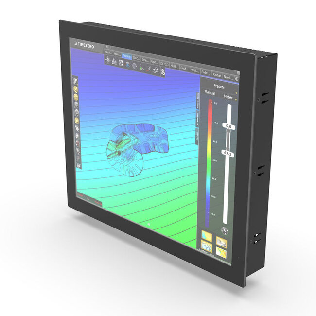 NOTTROT N-line N190KG 19" Vollglas-Panelmontage mit hoher Helligkeit, Multi-Touchscreen, 9-36 V, Dimmfunktion, optischer Verbindung und Antireflexglas – DNV-zertifiziert