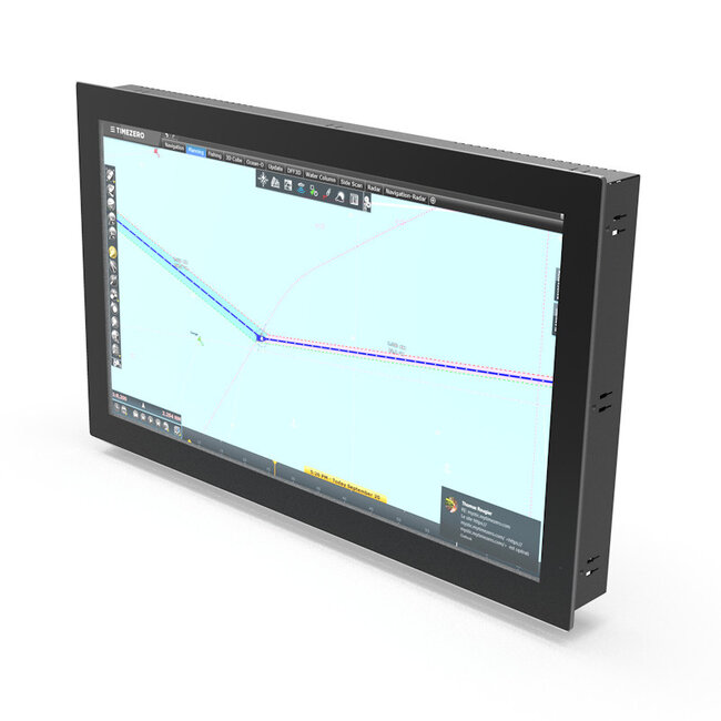 NOTTROT N-line N240KG 24" full glass panel mount with high bright, multi touchscreen, 9-36V, dimming, optical bonding and anti glare glass
