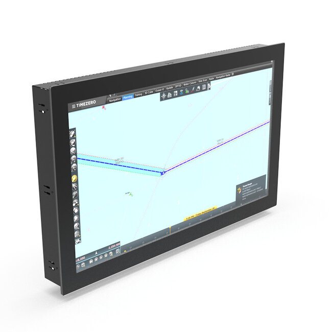 NOTTROT N-line N240KG 24" full glass panel mount with high bright, multi touchscreen, 9-36V, dimming, optical bonding and anti glare glass - DNV Certified